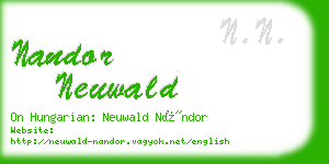 nandor neuwald business card